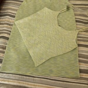 Express Light Green Striped Two-Piece Set